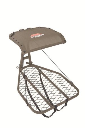 Millennium M-050-SL Steel Hang-On Tree Stand with Footrest, Safe-Link 35'