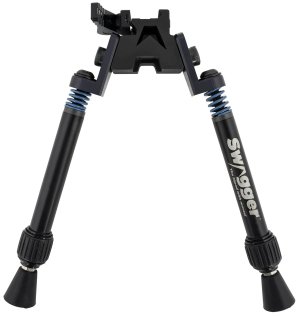 Swagger SWAGBPSFR10 SFR10 Flex to Rigid QD Bipod with Black Finish Pica...