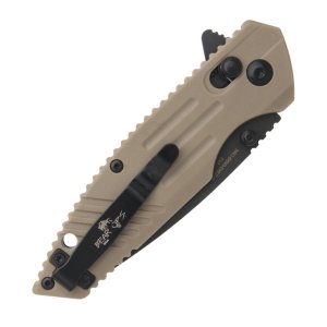Bear & Son Zytel Slide Lock Folding Knife 2-3/4 Drop Point Desert Sand