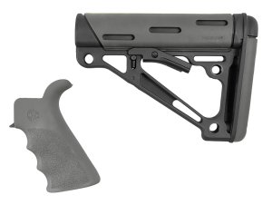 Hogue OverMolded AR-15 Kit Grey w- Grip and Buttstock