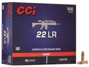 CCI AR Tactical 22LR 40 Grain Copper Plated Round Nose Ammo 300 Rounds