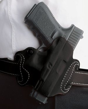 DeSantis 086BA21Z0 Mini Slide Holster RH Leather 1911 Black