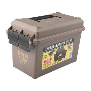 MTM ACC9 9mm Ammo Can 1000 Round, Dark Earth, 10 P-100-9s Boxes
