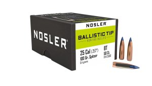 Nosler 25100 25 Caliber 100 Grain Spitzer Blue Tip 50 Count