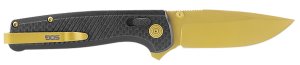 SOG TM1033-BX Terminus XR LTE Gold 2.95" CPM-S35VN Carbon Fiber Knife