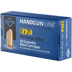 Prvi Partizan PPH921 9x21mm IMI 124gr FMJ 50/Box Handgun Ammo