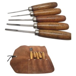 UJ Ramelson 5PCGUNSTOCKWOOD Carving Set Premium Wood Tools