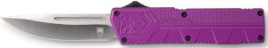 CobraTec PURCTLWDNS 3.25" D2 Steel OTF Knife Purple Aluminum Handle