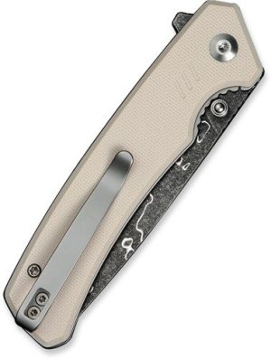 Civivi C24012DS1 Merit Knife 3.28" Ivory G10 Damascus Liner Lock