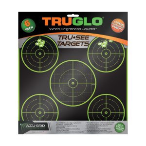 TRUGLO TruSee TG-TG11A6 Splatter 5-Bullseye Target 12x12 Green 12" X 12"