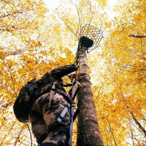 Rivers Edge RE557 Lite Foot Hang-On Stand, Aluminum, Flip-Up Seat