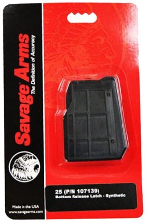 Savage Arms 55222 25 Black Detachable 4rd 22 Hornet Polymer