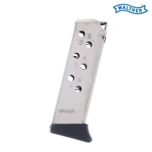 Walther 5136784 PPK .32 ACP Nickel Magazine 7rd Finger Rest