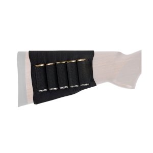 Allen 205 Shotgun Shell Holder Black Elastic 5 Round Buttstock Mount