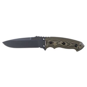 Hogue EX-F01 5.5In Drop Point A-2 Black Finish G10 Green