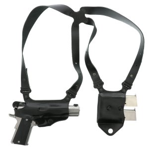 Galco MCII212B Miami Classic II Shoulder Holster Black Leather 1911 Right