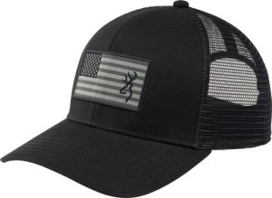 Browning Glory Cap Black Mesh Back American Flag Patch OSFM