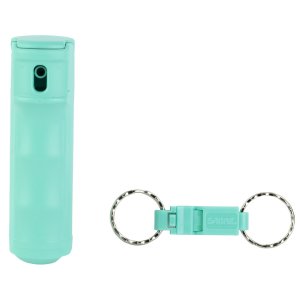 Sabre F15-MUSG-W2 Pepper Gel Spray Mint with Whistle Keychain - 25 Bursts, 12 ft. Range, UV Marking Dye, Flip Top Safety