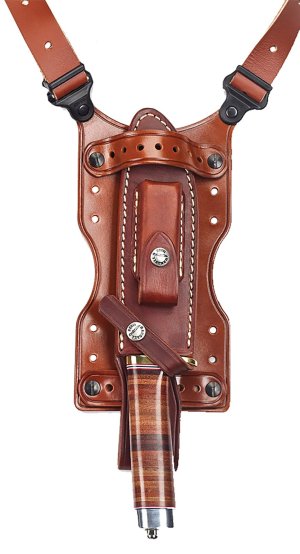 Galco SHU Shuka Tan Leather Knife Holder Over Shoulder Sheath