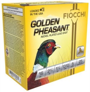 Fiocchi Golden Pheasant 16ga 2.75 In 1-1/8oz #5 Shot 1 Shell