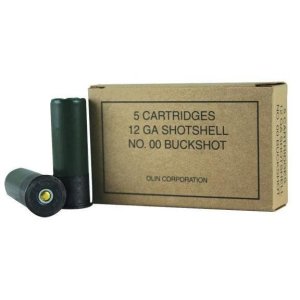 Winchester Ammo Q1544 Military Grade 12 Gauge 2.75" 9 Pellets 1325 fps 00 Buck Shot 5 Bx/50 Cs