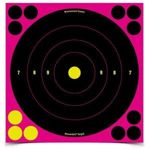 Birchwood Casey BC-34808 8 in Pink Bullseye Target 6 Pack Self-Adhesive