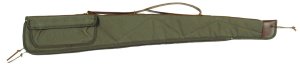Bob Allen 14535 Green Canvas Shotgun Case 52" with Leather Strap