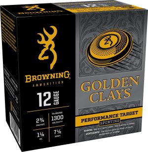 Browning Ammo BGC12SC7 Golden Clays 12Gauge 2.75" 1 1/8oz 7.5Shot 25 Per Box/10 Case