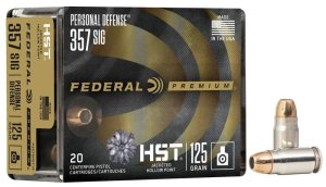 Federal P357HST1S 357 Magnum 154 Grain HST JHP 4 in Brass 20 Rounds