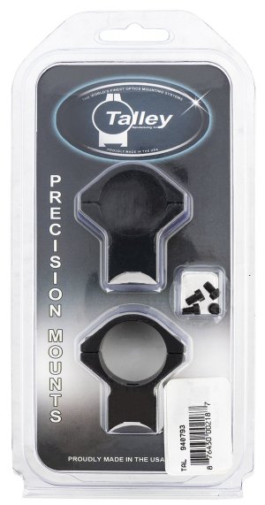 Talley 940793 Scope Mount/Ring Combo 1" Tube Medium Black Aluminum
