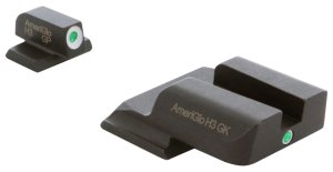 AmeriGlo SW-141 Green Tritium White Dot Sight - S&W M&P Shield