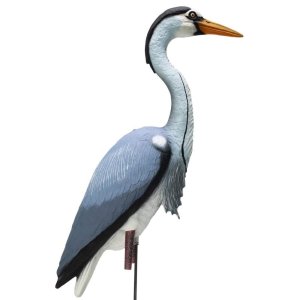 Heron Decoy 26" Tall, 2lbs - Natural Deterrent, Confidence Display