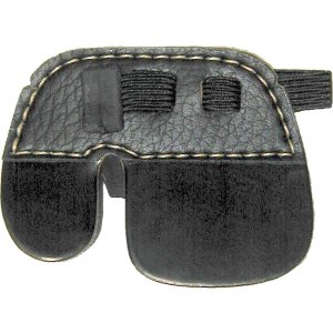 Bateman Bubba 3 Finger Split Cordovan Tab Large Rubber Back RH - Archery Tab with Shell Cordovan Face