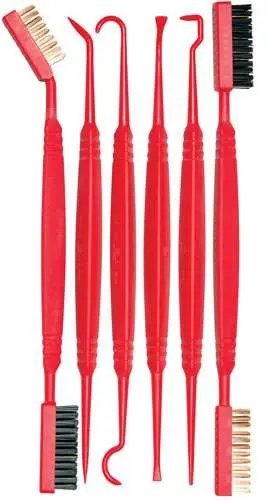 Real Avid Accu-Grip Rifle Picks & Brushes 6.00In Bore Cleaning Kit