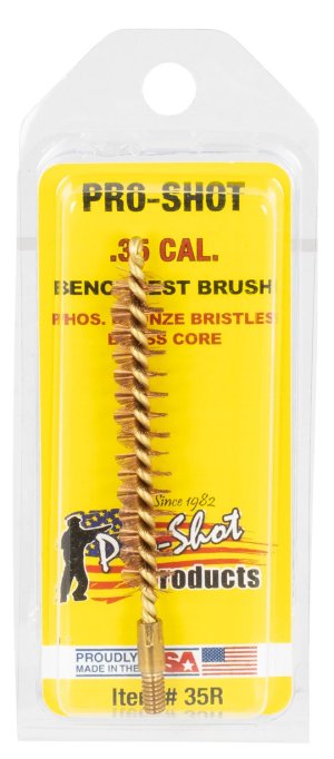 Pro-Shot Products 35R .35 cal 8/32 Thread Brass Core Bronze Bristle