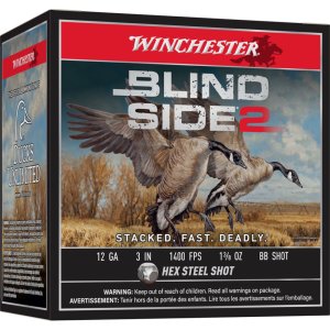 Winchester Blind Side 2 12 ga. 3" 1 3/8 oz. Hex Steel BB Shot 1400 FPS