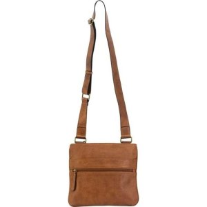 Cameleon 49162 Hephaestus Ares Crossbody Purse, Vegan Leather, Tan