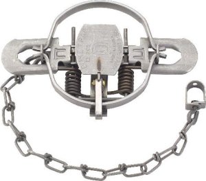 Duke Coil Spring Trap No. 2 - 5 1/2" Jaw Spread - Model 490 - Silver Color