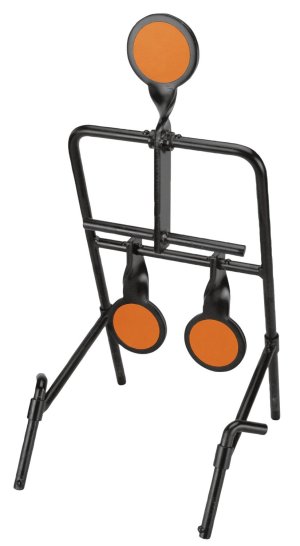 Caldwell 1071002 Black/Orange Resetting Handgun Steel Target 3.50"