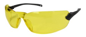 Radians Overlook OV140CS Lightweight Glasses - Amber Lens, Black Frame, UV Protection, ANSI Z87.1 Compliant