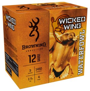 Browning Ammo B193421234 Wicked Wing 12Gauge 3" 1 1/4oz 4Shot 25 Per Box/10 Case