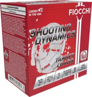 Fiocchi 12SD1H8 Shooting Dynamics Target 12 Gauge 2-3/4" 8 Shot 1200 fps