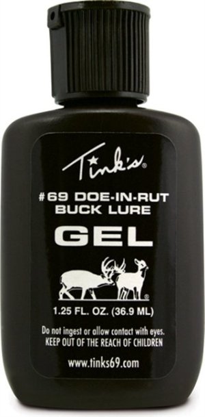 Tink's Scents No. 69 Doe-In-Rut Gel Lure, W6302 Model, Deer Attraction, 10ft Stream, Weather Resistant