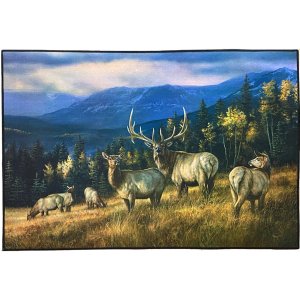 Custom Printed Rugs AGELK Autumn Gold Elk 37x52 Non-Skid