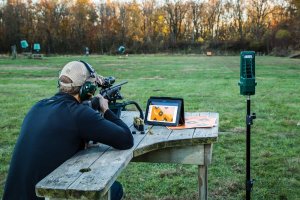 Caldwell 1099107 Ballistic Precision Sight-In Target Camera, HD 720p, Waterproof, Adjustable Height, Black/Green