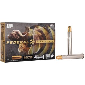 Federal P470T2 470 Nitro Express 500 Gr Trophy Bonded Solid 20 Rounds