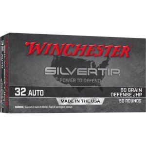 Winchester W32AST .32 Auto 60 Grain JHP 50 Rounds Box Silvertip