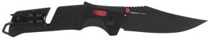 SOG Trident AT SOG11120141 3.70" D2 Steel Folding Knife Black/Red Handle