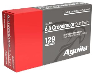 Aguila Ammunition 81489AG 6.5 Creedmoor 129gr InterLock BTSP 20 Rounds