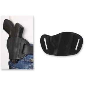 Bulldog MLB-RS Molded OWB Black Leather Belt Slide Holster for J Frame